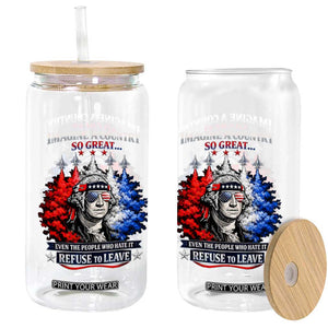 Patriotic George Washington Sunglasses and Fighter Jets Glass Can Imagine A Country So Great Pride TS02 Print Your Wear