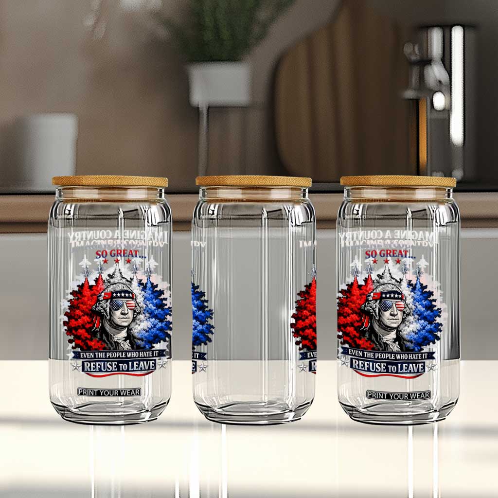 Patriotic George Washington Sunglasses and Fighter Jets Glass Can Imagine A Country So Great Pride TS02 Print Your Wear