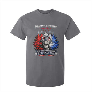 Patriotic George Washington Sunglasses and Fighter Jets T Shirt For Kid Imagine A Country So Great Pride TS02 Charcoal Print Your Wear