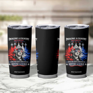 Patriotic George Washington Sunglasses and Fighter Jets Tumbler Cup Imagine A Country So Great Pride TS02 Print Your Wear