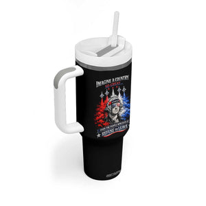 Patriotic George Washington Sunglasses and Fighter Jets Tumbler With Handle Imagine A Country So Great Pride TS02 Print Your Wear