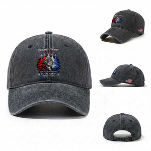 Patriotic George Washington Sunglasses and Fighter Jets Washed Cotton Baseball Cap Imagine A Country So Great Pride TS02 Washed Cap Universal Fit Dark Gray Print Your Wear