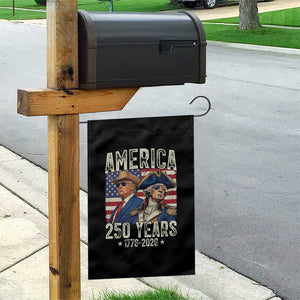 America Semiquincentennial George Washington and Trump Garden Flag 250 Years 1776-2026 Patriotic Founding Fathers Legacy TS02 Print Your Wear