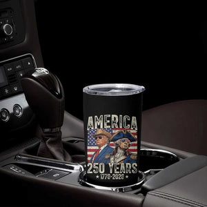 America Semiquincentennial George Washington and Trump Tumbler Cup 250 Years 1776-2026 Patriotic Founding Fathers Legacy TS02 Print Your Wear