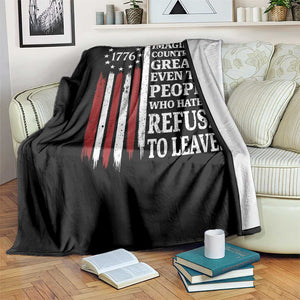 Vintage 1776 Betsy Ross Flag Imagine A Country So Great Throw Blanket Retro Patriotic American Heritage TS02 Print Your Wear