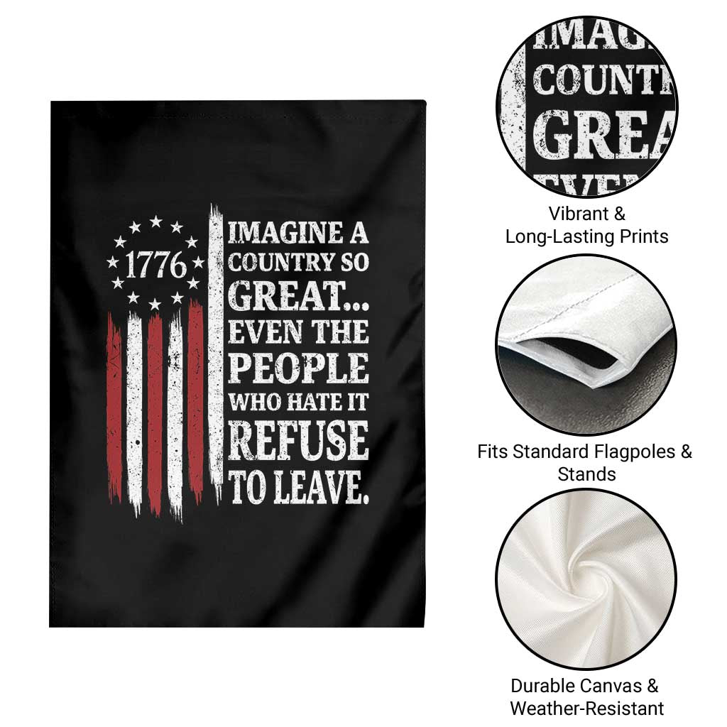 Vintage 1776 Betsy Ross Flag Imagine A Country So Great Garden Flag Retro Patriotic American Heritage TS02 Print Your Wear