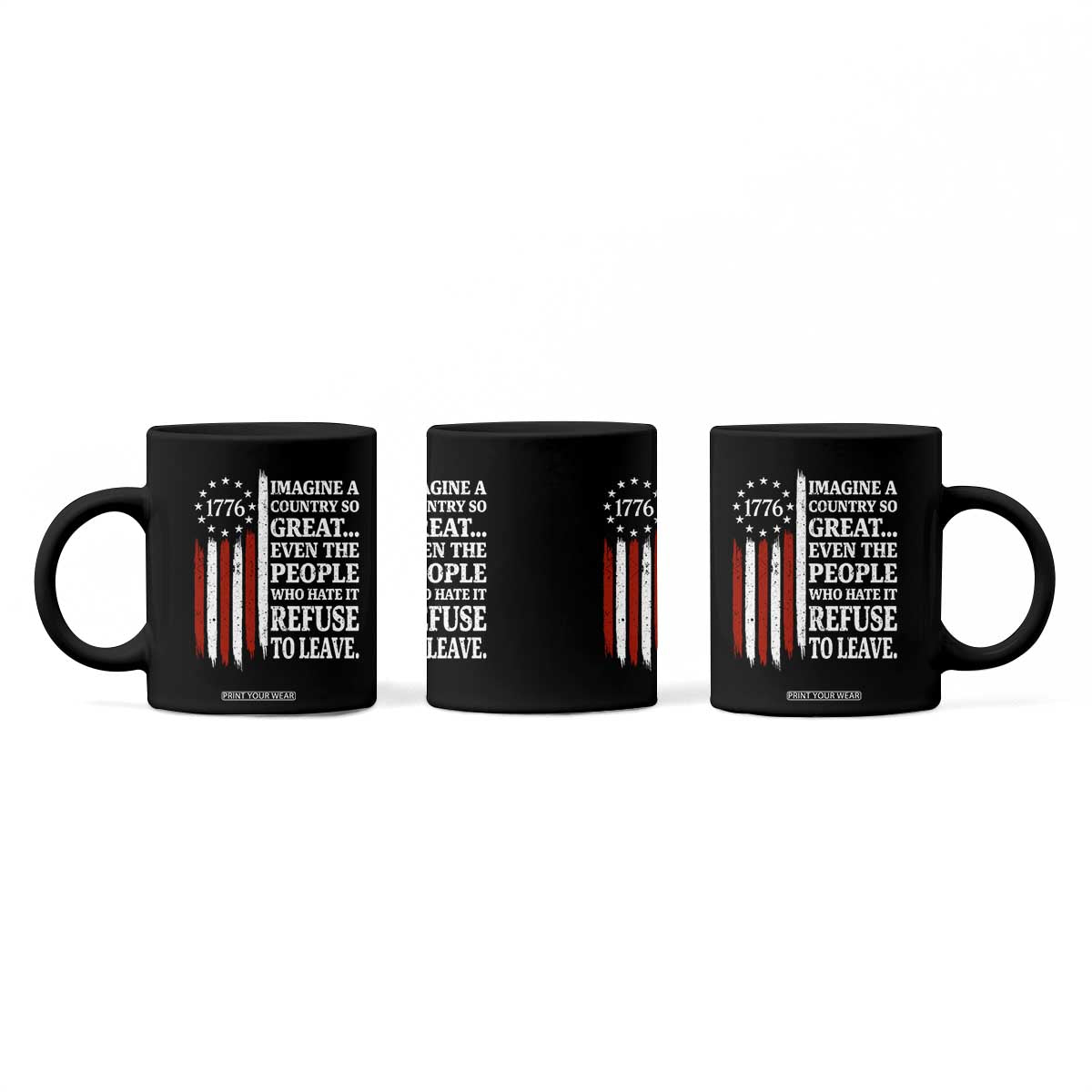 Vintage 1776 Betsy Ross Flag Imagine A Country So Great Coffee Mug Retro Patriotic American Heritage TS02 Print Your Wear