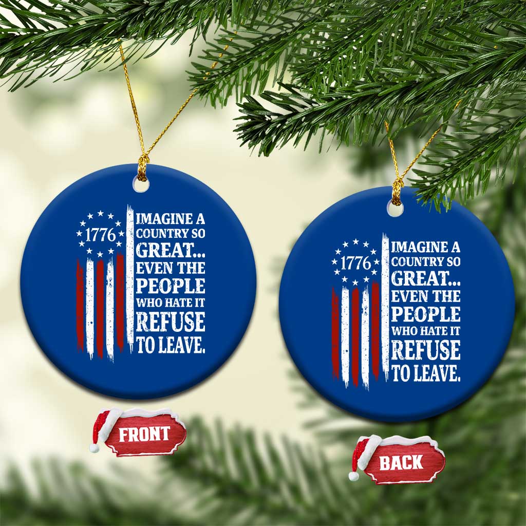 Vintage 1776 Betsy Ross Flag Imagine A Country So Great Ceramic Ornament Retro Patriotic American Heritage TS02 1pc Blue Print Your Wear