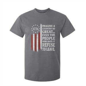 Vintage 1776 Betsy Ross Flag Imagine A Country So Great T Shirt For Kid Retro Patriotic American Heritage TS02 Charcoal Print Your Wear