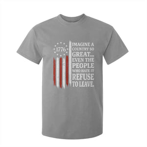 Vintage 1776 Betsy Ross Flag Imagine A Country So Great T Shirt For Kid Retro Patriotic American Heritage TS02 Sport Gray Print Your Wear