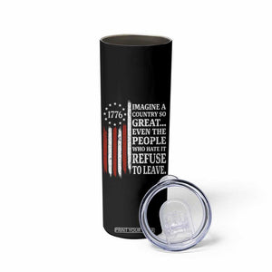Vintage 1776 Betsy Ross Flag Imagine A Country So Great Skinny Tumbler Retro Patriotic American Heritage TS02 Print Your Wear