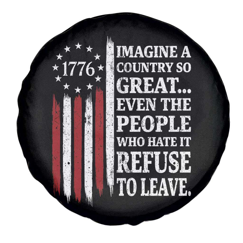 Vintage 1776 Betsy Ross Flag Imagine A Country So Great Spare Tire Cover Retro Patriotic American Heritage TS02 Print Your Wear