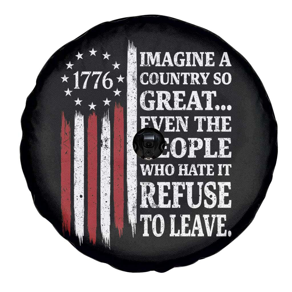Vintage 1776 Betsy Ross Flag Imagine A Country So Great Spare Tire Cover Retro Patriotic American Heritage TS02 Print Your Wear