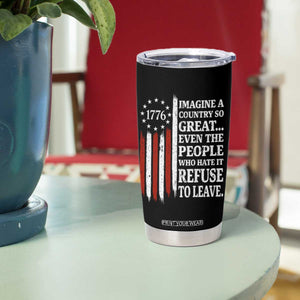 Vintage 1776 Betsy Ross Flag Imagine A Country So Great Tumbler Cup Retro Patriotic American Heritage TS02 Print Your Wear