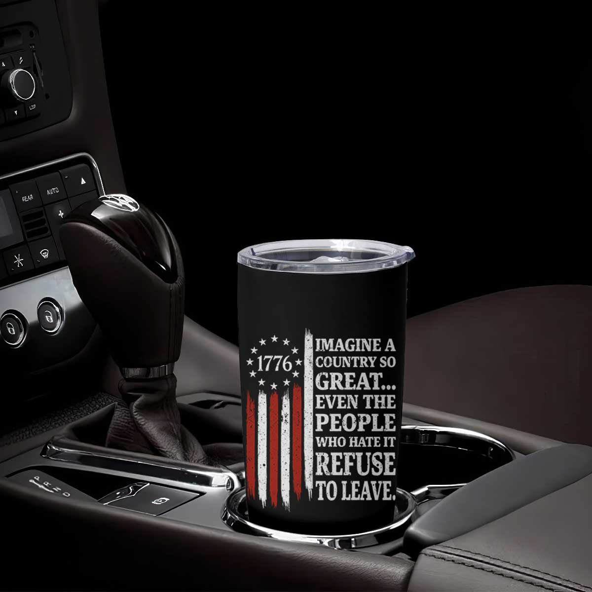 Vintage 1776 Betsy Ross Flag Imagine A Country So Great Tumbler Cup Retro Patriotic American Heritage TS02 Print Your Wear