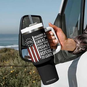 Vintage 1776 Betsy Ross Flag Imagine A Country So Great Tumbler With Handle Retro Patriotic American Heritage TS02 Print Your Wear