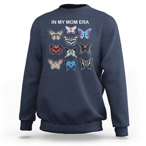 In My Mom Era Sweatshirt Retro Butterfly Mother's Day TS02 Navy Printyourwear