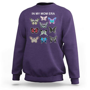 In My Mom Era Sweatshirt Retro Butterfly Mother's Day TS02 Purple Printyourwear