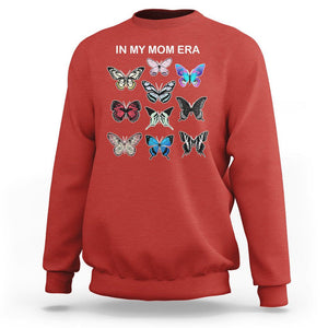 In My Mom Era Sweatshirt Retro Butterfly Mother's Day TS02 Red Printyourwear