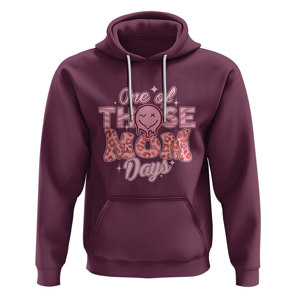 Retro Groovy Mama Hoodie One Of Those Mom Days Funny Mother's Day Mom Life Pink TS02 Maroon Printyourwear