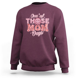 Retro Groovy Mama Sweatshirt One Of Those Mom Days Funny Mother's Day Mom Life Pink TS02 Maroon Printyourwear
