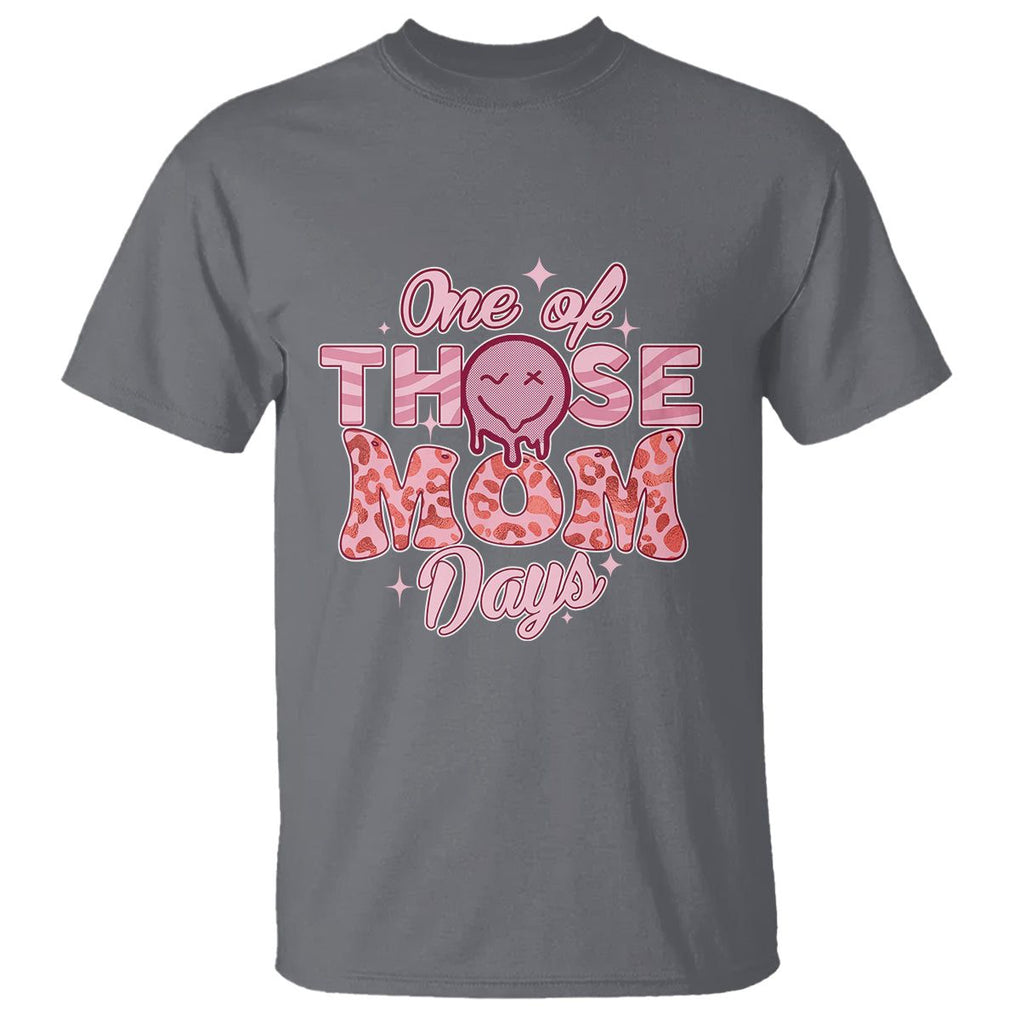 Retro Groovy Mama T Shirt One Of Those Mom Days Funny Mother's Day Mom Life Pink TS02 Charcoal Printyourwear