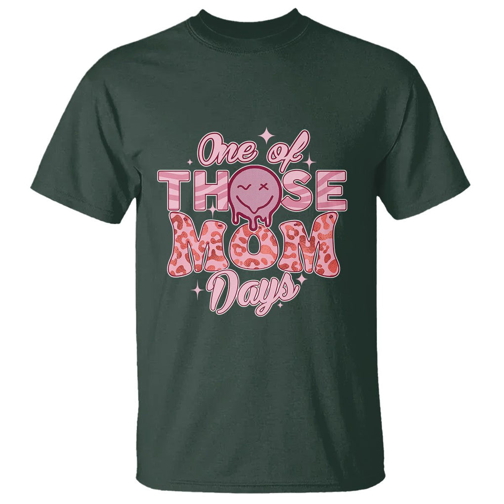 Retro Groovy Mama T Shirt One Of Those Mom Days Funny Mother's Day Mom Life Pink TS02 Dark Forest Green Printyourwear