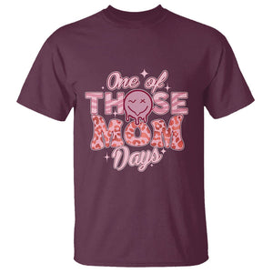 Retro Groovy Mama T Shirt One Of Those Mom Days Funny Mother's Day Mom Life Pink TS02 Maroon Printyourwear