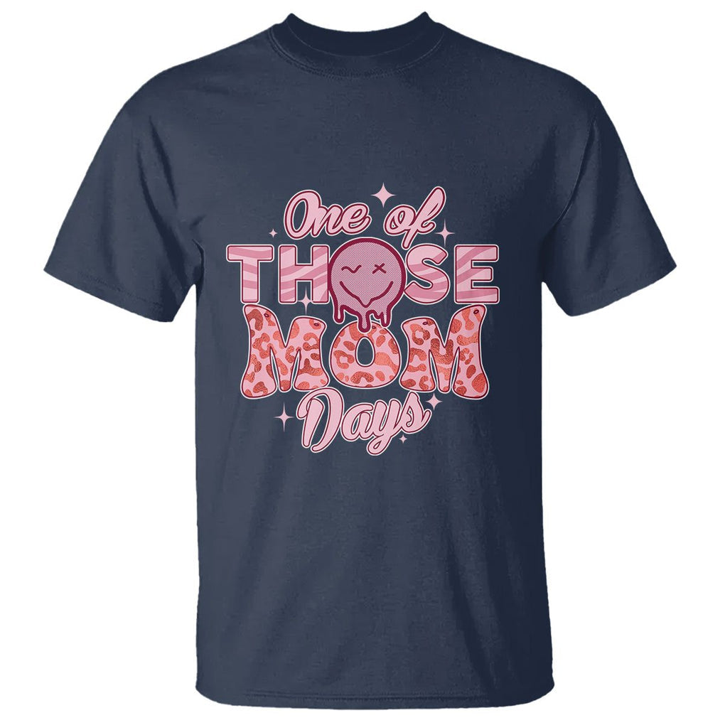 Retro Groovy Mama T Shirt One Of Those Mom Days Funny Mother's Day Mom Life Pink TS02 Navy Printyourwear