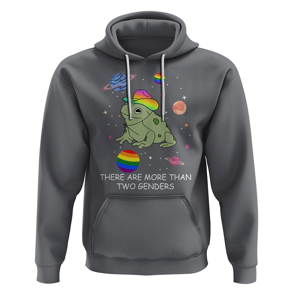 LGBT Pride Frog Hoodie There Are More Than Two Genders Equality TS02 Charcoal Printyourwear