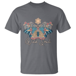 Spiritual Moth T Shirt Wild Soul Vintage Floral TS02 Charcoal Print Your Wear