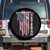 American Veteran Spare Tire Cover US Flag With Rifle And Dog Tags TS02 No hole Black Print Your Wear