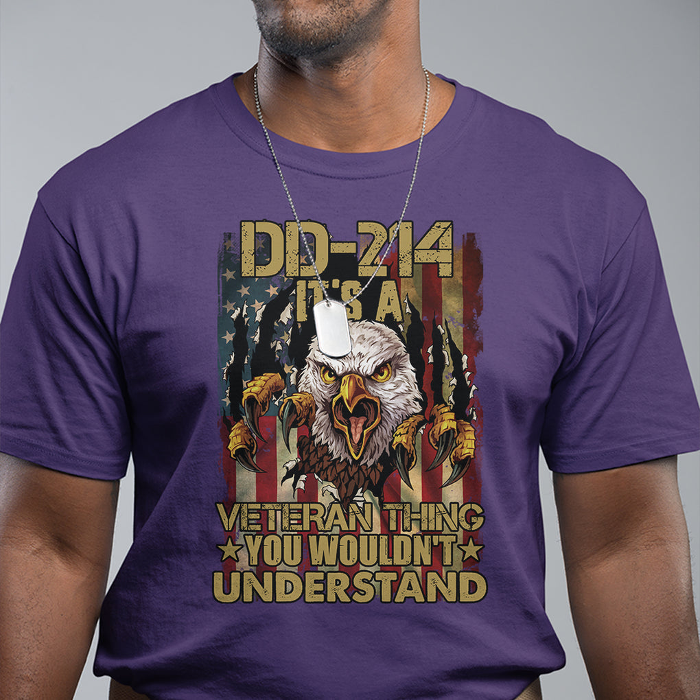 DD-214 It's A Veteran Thing You Wouldn't Understand US Flag Bald Eagle T Shirt TS02 Printyourwear