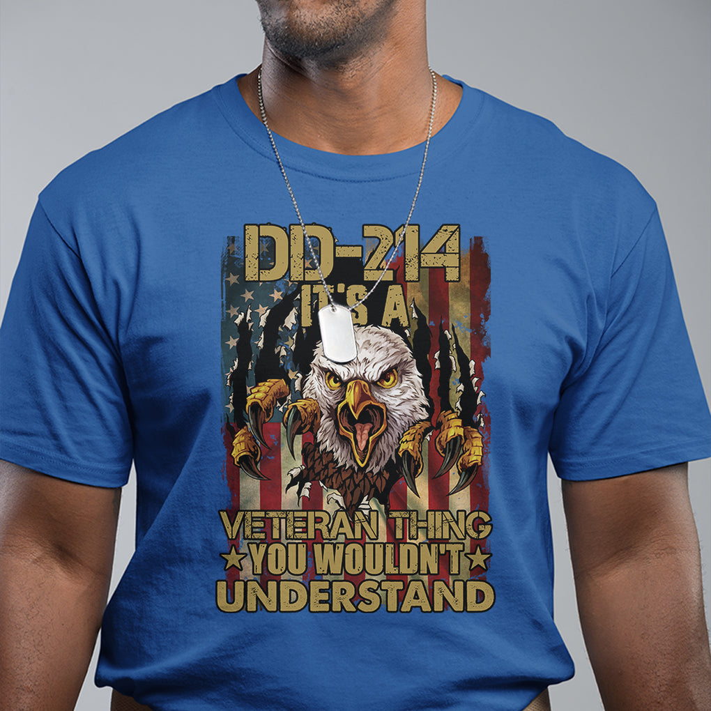 DD-214 It's A Veteran Thing You Wouldn't Understand US Flag Bald Eagle T Shirt TS02 Printyourwear