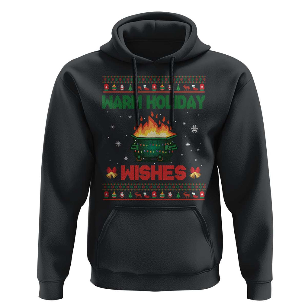 Christmas Dumpster Fire Hoodie Warm Holiday Wishes TS02 Black Print Your Wear