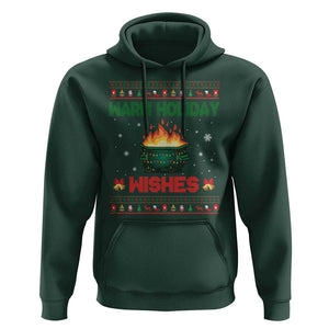 Christmas Dumpster Fire Hoodie Warm Holiday Wishes TS02 Dark Forest Green Print Your Wear