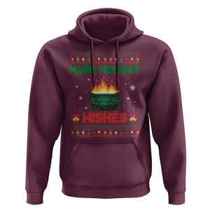 Christmas Dumpster Fire Hoodie Warm Holiday Wishes TS02 Maroon Print Your Wear