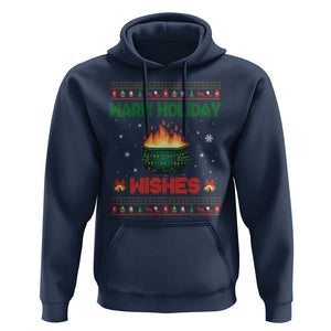 Christmas Dumpster Fire Hoodie Warm Holiday Wishes TS02 Navy Print Your Wear