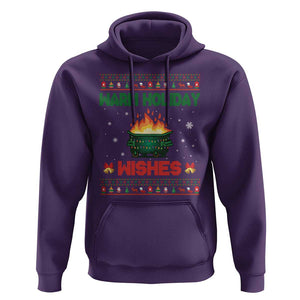 Christmas Dumpster Fire Hoodie Warm Holiday Wishes TS02 Purple Print Your Wear