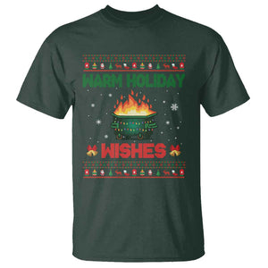 Christmas Dumpster Fire T Shirt Warm Holiday Wishes TS02 Dark Forest Green Print Your Wear
