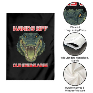 Hands Off Our Everglades Garden Flag Fierce Alligator Protest TS02 Print Your Wear