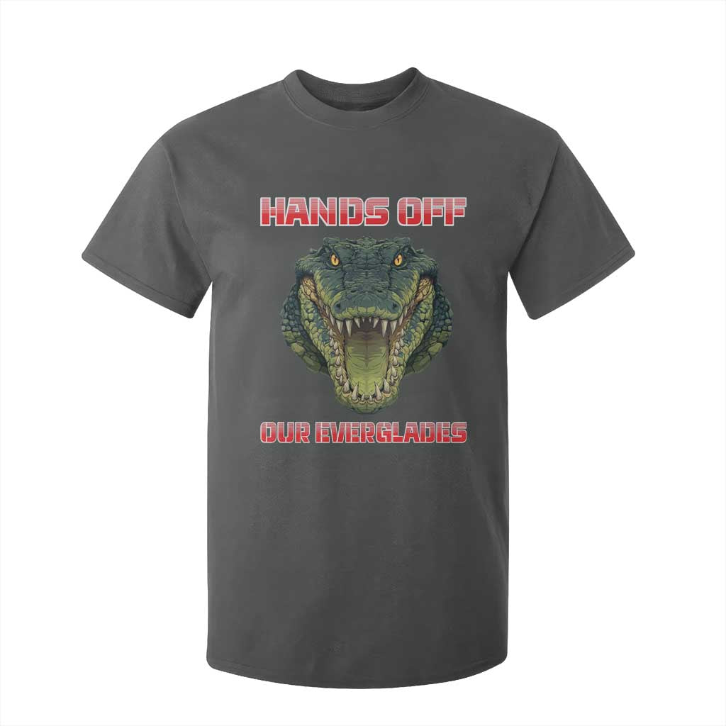 Hands Off Our Everglades T Shirt For Kid Fierce Alligator Protest TS02 Dark Heather Print Your Wear