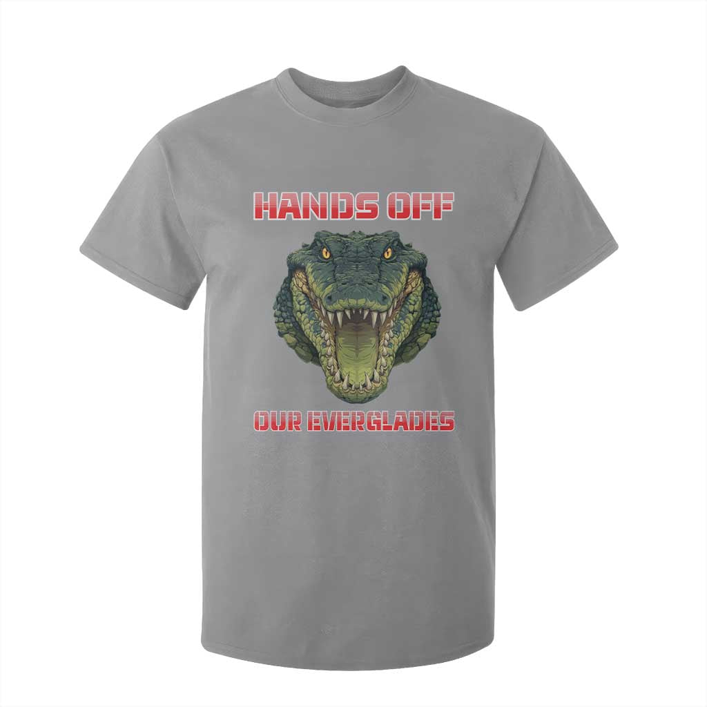 Hands Off Our Everglades T Shirt For Kid Fierce Alligator Protest TS02 Sport Gray Print Your Wear