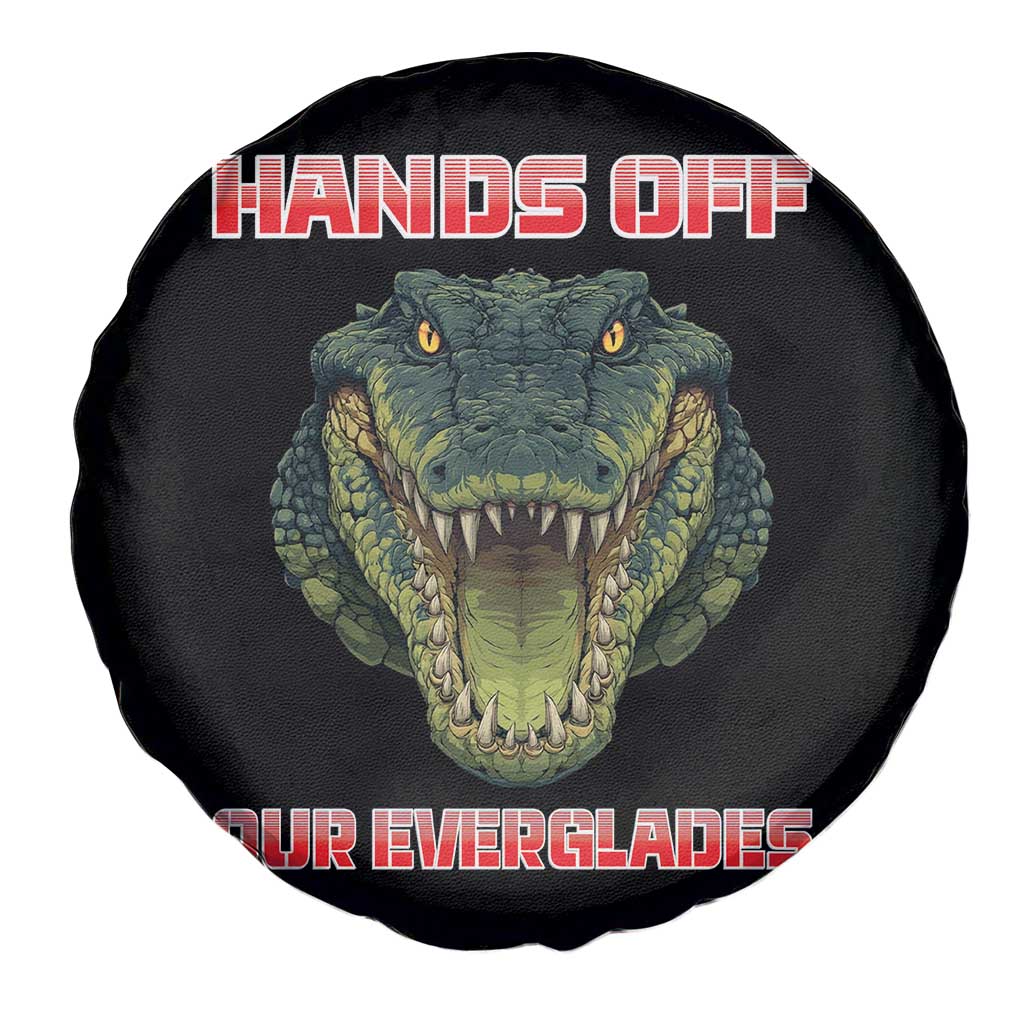 Hands Off Our Everglades Spare Tire Cover Fierce Alligator Protest TS02 Print Your Wear