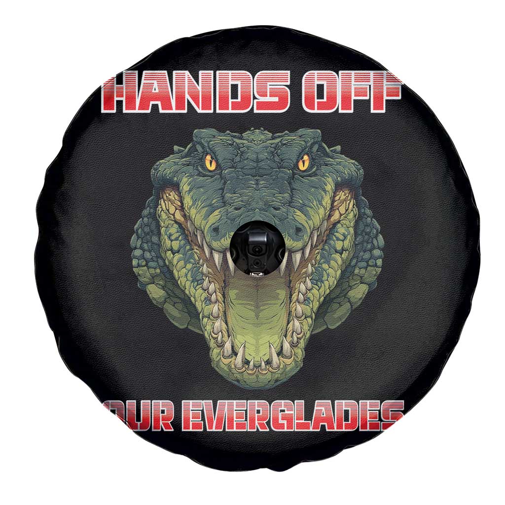 Hands Off Our Everglades Spare Tire Cover Fierce Alligator Protest TS02 Print Your Wear