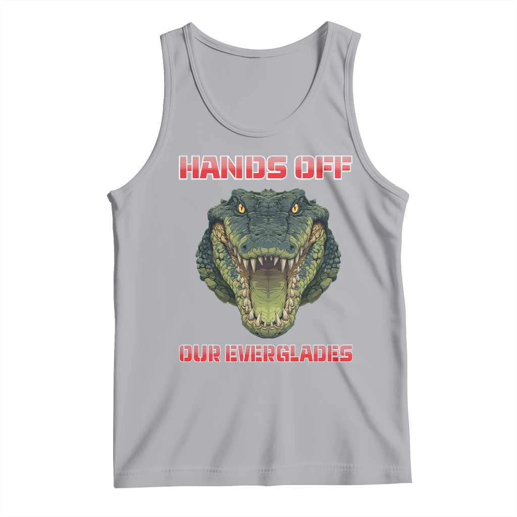 Hands Off Our Everglades Tank Top Fierce Alligator Protest TS02 Athletic Heather Print Your Wear
