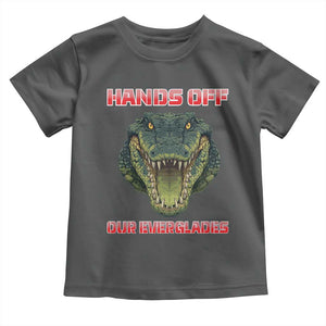 Hands Off Our Everglades Toddler T Shirt Fierce Alligator Protest TS02 Dark Heather Print Your Wear