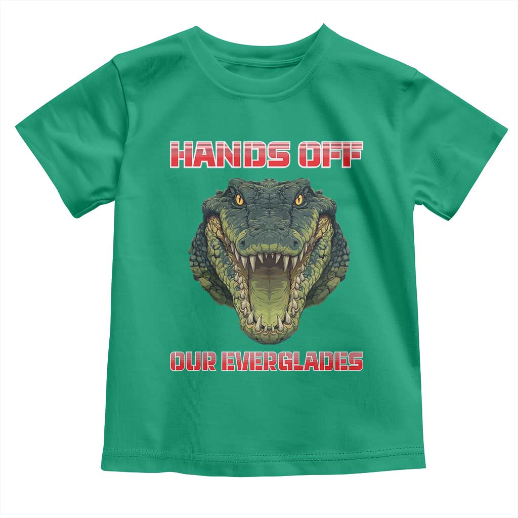 Hands Off Our Everglades Toddler T Shirt Fierce Alligator Protest TS02 Irish Green Print Your Wear