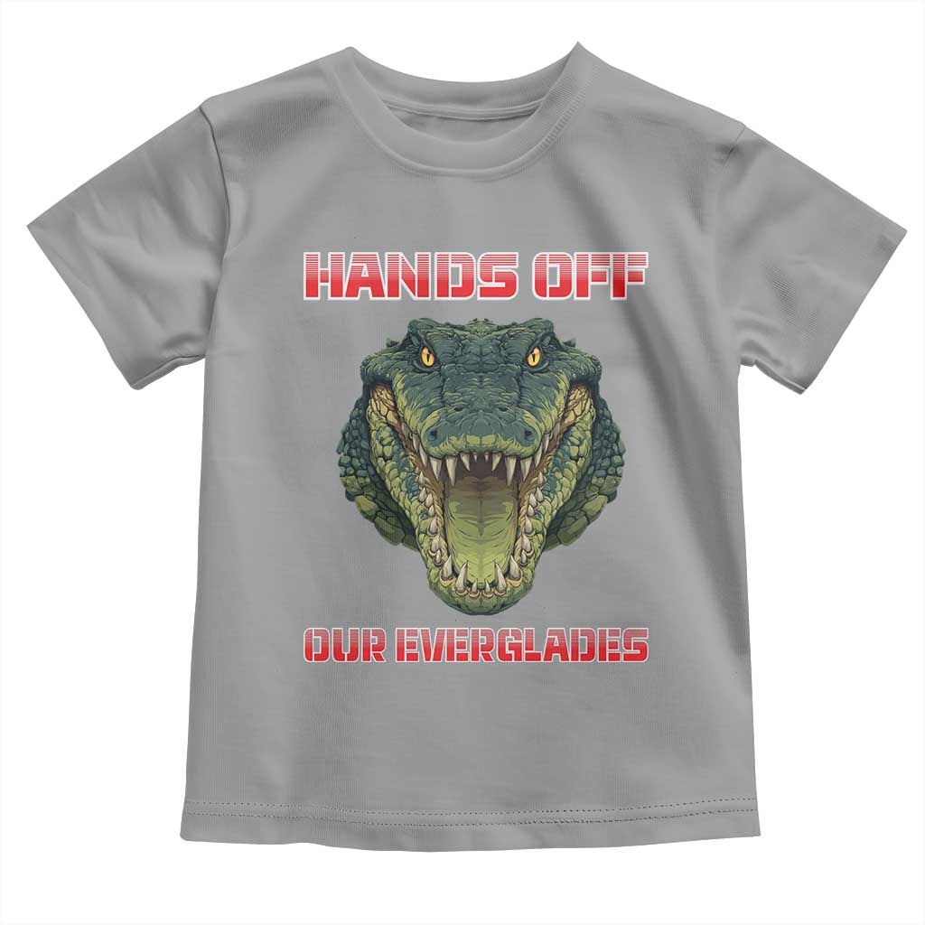 Hands Off Our Everglades Toddler T Shirt Fierce Alligator Protest TS02 Sport Gray Print Your Wear
