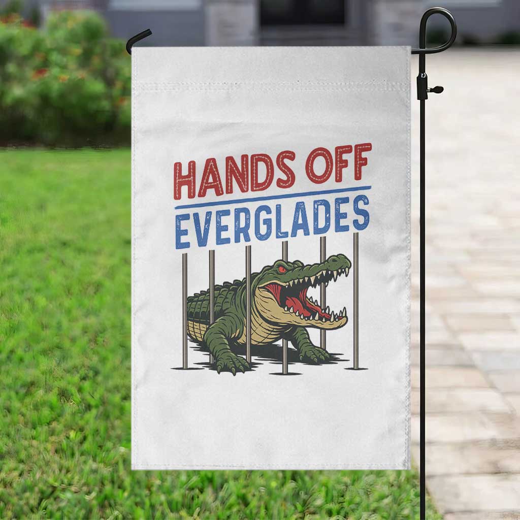 Hands Off Everglades Garden Flag Alligator Protest TS02 Print Your Wear